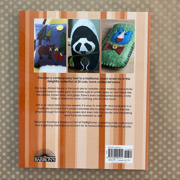 Cute Felt Bears - 20 Easy-to-make Projects Book - Picture 3 of 3